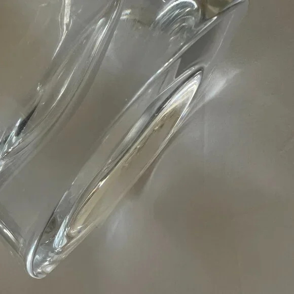 VINTAGE HUMMINGBIRD VASE Clear Glass EUC - Picture 3 of 5